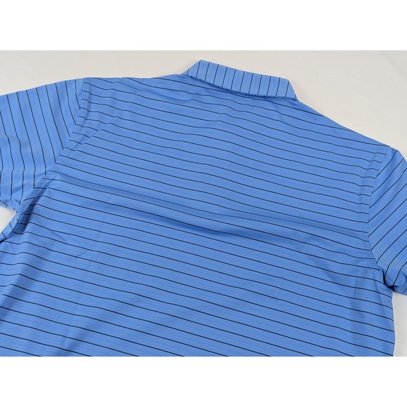 Peter Millar Masters tournament Polo Shirt Mens Medium Blue Stripe Performance - Picture 11 of 11